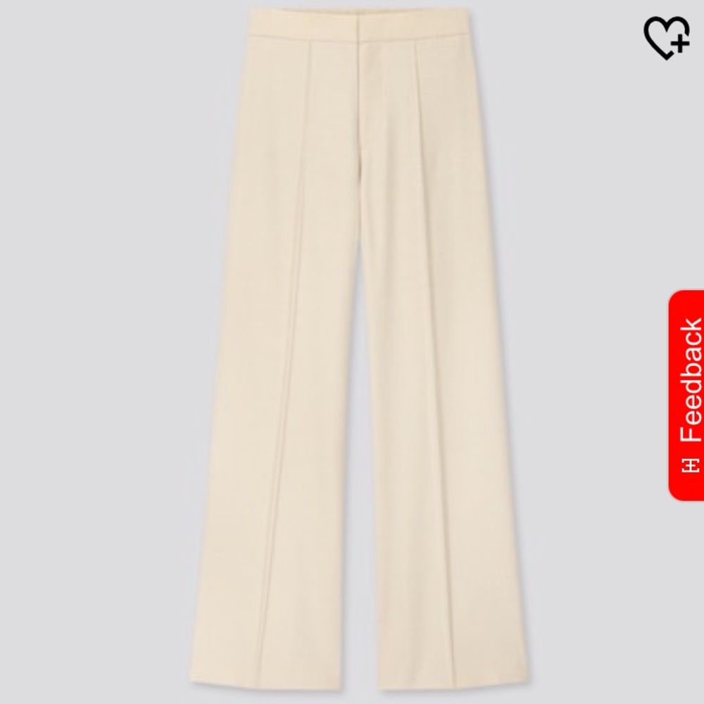 Uniqlo Wide Leg Ivory Trousers NWT Gorgeous!